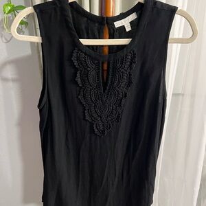 Black tank top blouse